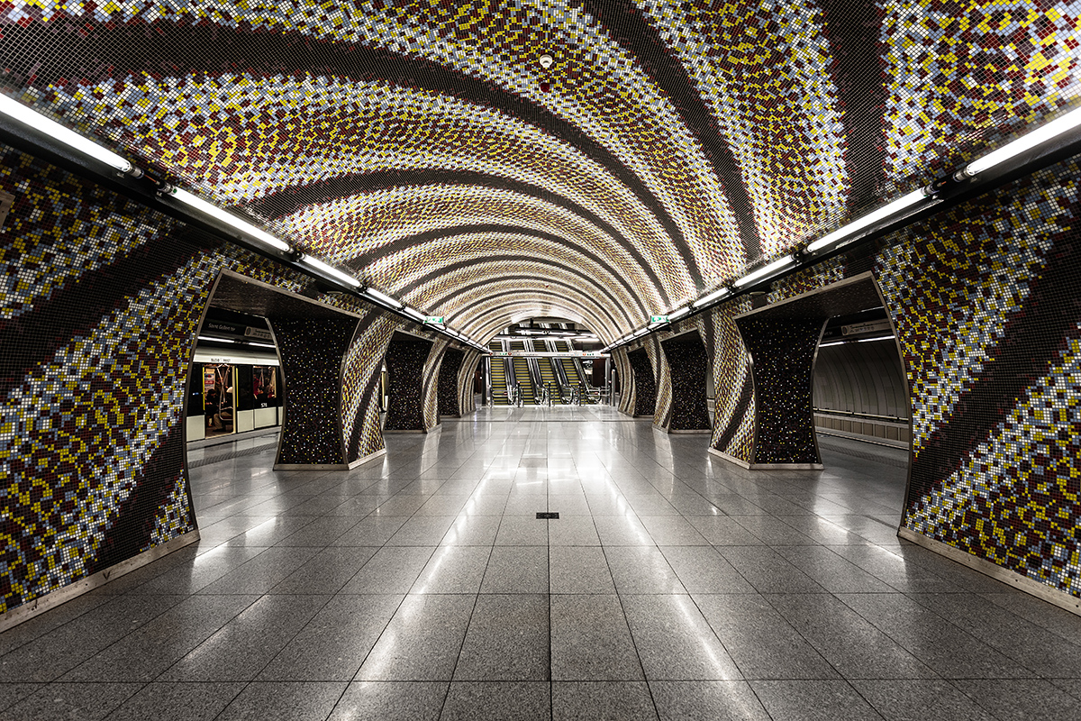 Architecture photo series featuring Budapest's Metro M4